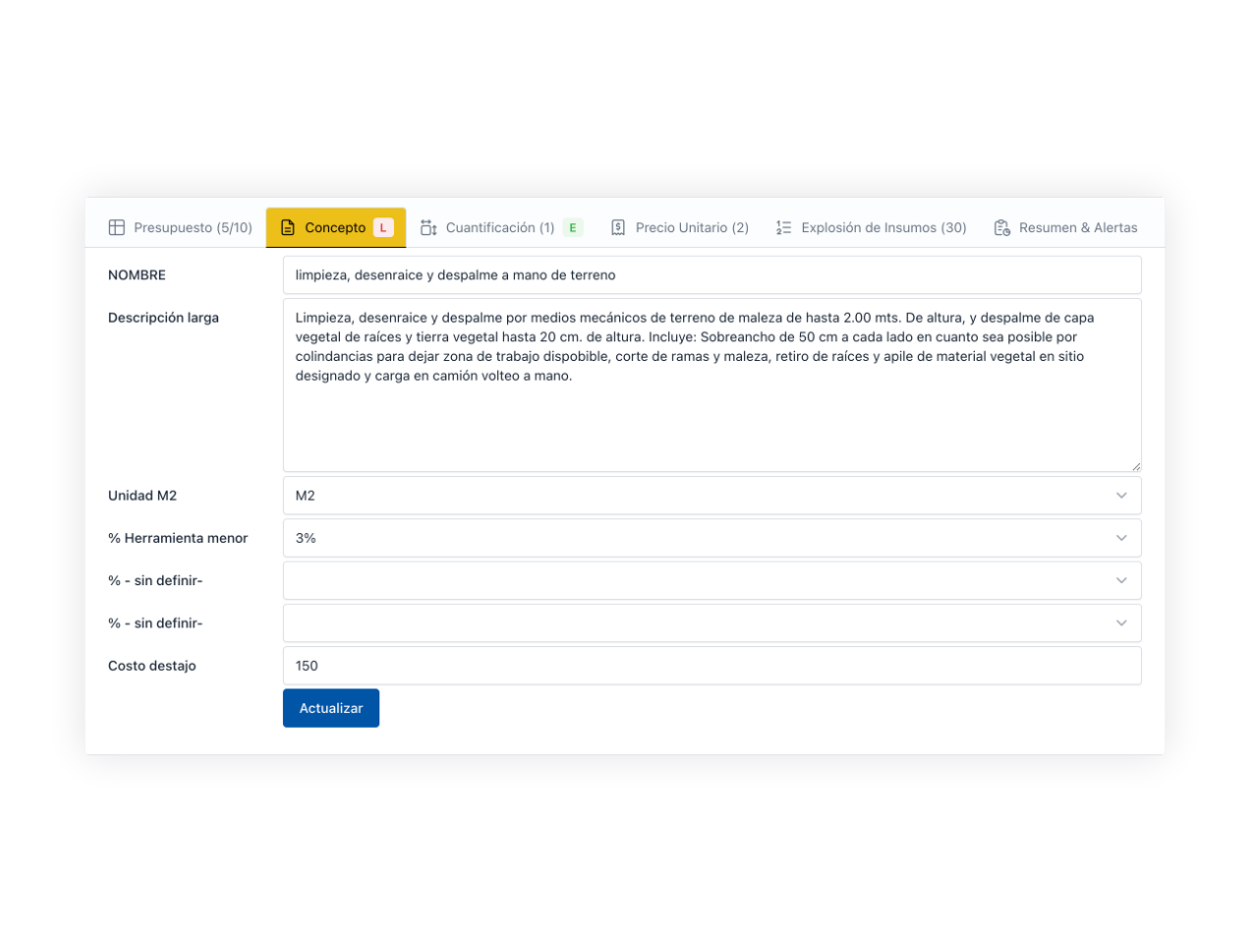 Control de obra